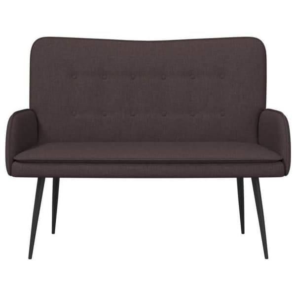 Soffa 2 platser - MAISON EXCLUSIVE - Soffa 2 platser - Mörkbrun - Polyester tyg - 115 x 61 x 87 cm Mörkbrun