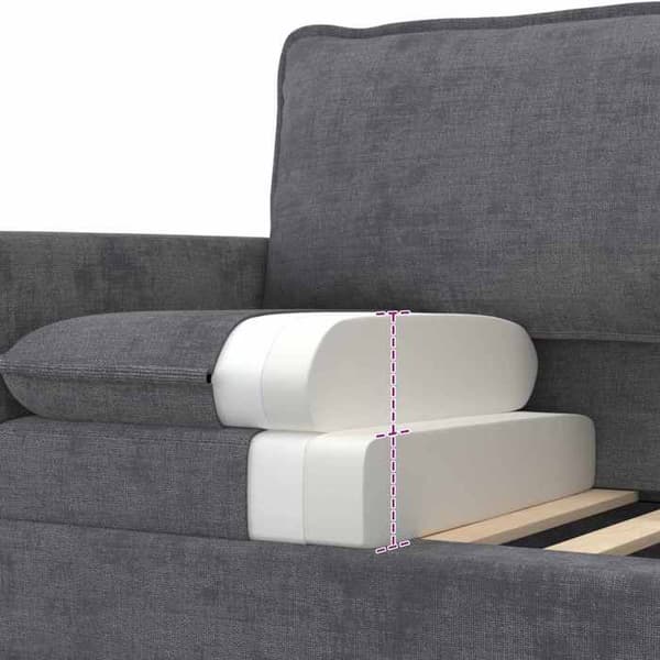 Sofa - EKSKLUSIVT HUS - Sæt med 2 dele - Mørkegrå - Polyester - Robust metalramme Mörkgrå