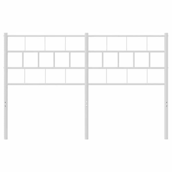 Maison Exclusive - Erstatnings hovedgærde metal hvid 135 cm