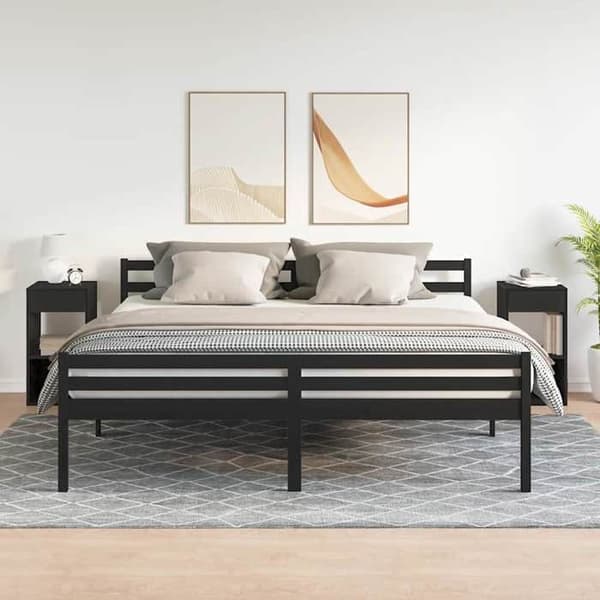 Natskab - EKSKLUSIV HUS - 35x34x66,5 cm - Sort eg - 1 skuffe & 2 rum - sæt af 2 svart ek