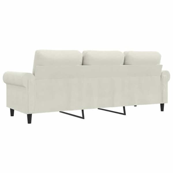 Maison Exclusive - 3-paikkainen sohva, kerma 180 cm sametti