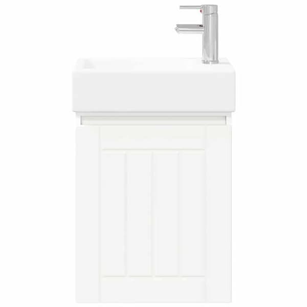Maison Exclusive - Badrumsmöbel med kran Vit 45,5 x 25,5 x 84 cm Vit