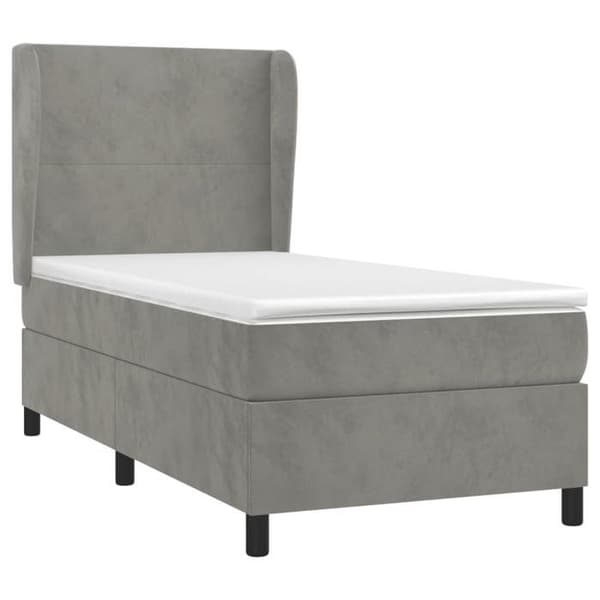 Maison Exclusive - Sängyn lamellipohja ja Harmaa 80x200 cm Sametti
