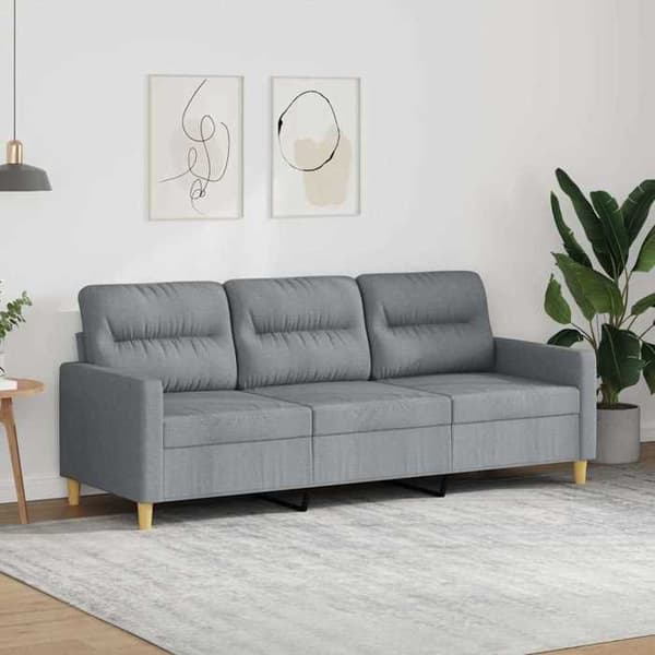 Maison Exclusive - 3-personers sofa Lys grå 180 cm Stof