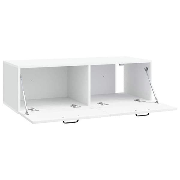 Maison Exclusive - Väggmonterad TV-möbel Vit 98 x 41 x 30 cm Ingenjörsträ Vit