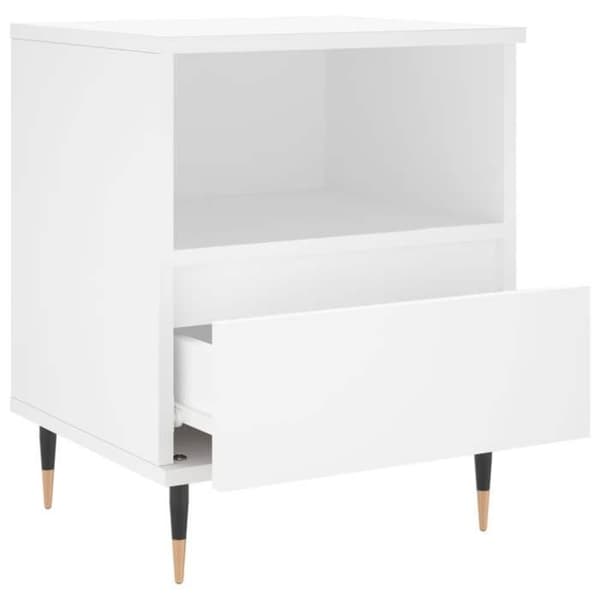 Maison Exclusive - Sängbord 2 st vit 40x35x50 cm ingenjörsträ Vit