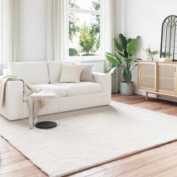 Matto - MAISON EXCLUSIVE - OLITE - Tekoturkki polyesteri - Liukumaton - 200 x 200 cm Grädde