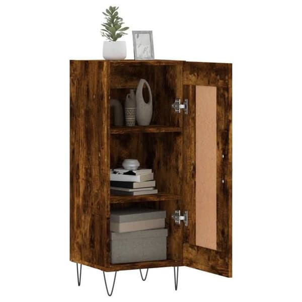 Maison Exclusive - Buffé Ek rökt 34,5x34x90 cm Ingenjörsträ