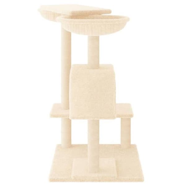 Maison Exclusive - Kattträd med klösträvor i kräm 82 cm Grädde