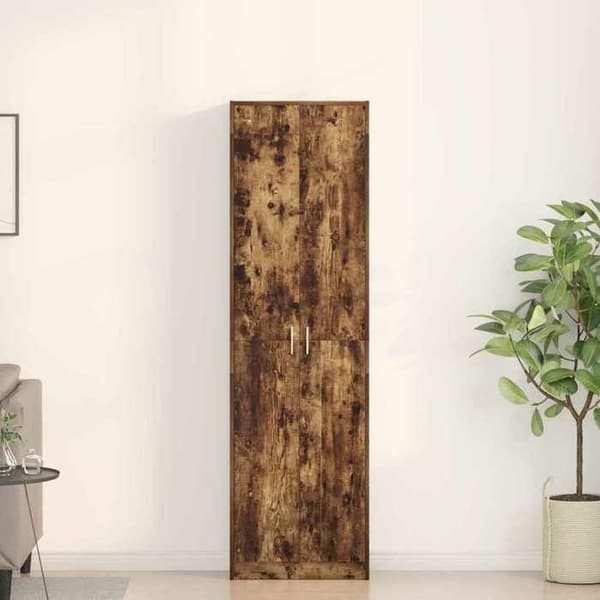 Maison Exclusive - Røgfyldt egetræsgarderobe 55 x 25 x 189 cm Ingeniørtræ