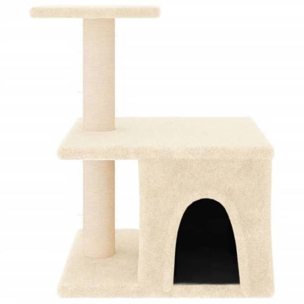 Maison Exclusive - Kissanpuu, jossa on kreppikuituinen raapimispuu, 48 cm Grädde