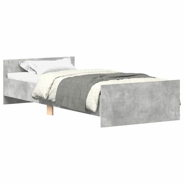 Maison Exclusive - Sengestel uden madras grå beton 100x200 cm Betonggrå
