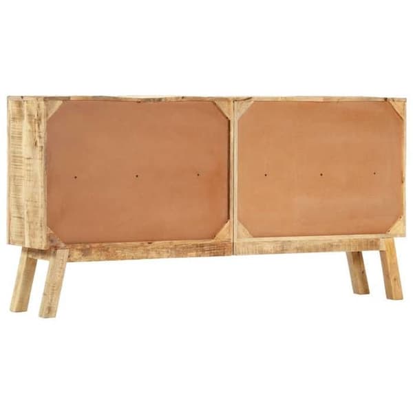 Maison Exclusive - Buffet Brun og sort 160x30x80 cm Solid rå mangotræ brunt och svart