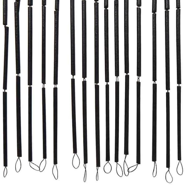 Hyönteissuoja - EXCLUSIVE KOTI - 100 x 200 cm - Tummanharmaa - Helmillä - Luonnollinen bambu Mörkgrå