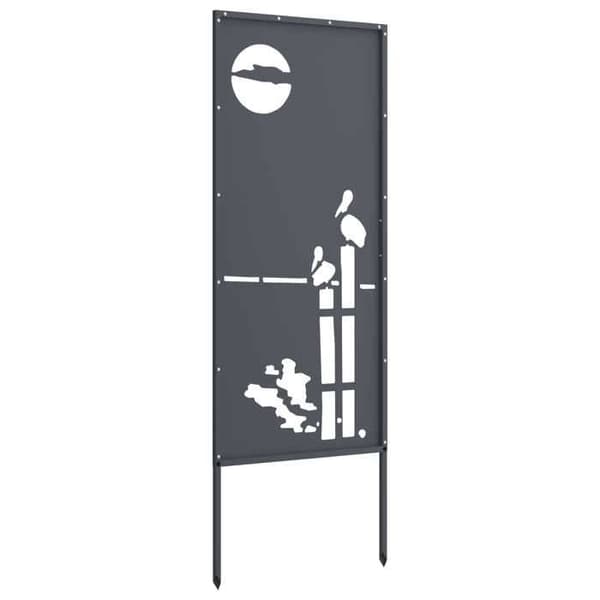 Trädgårdsskyddsskärm - EXKLUSIV HEM - Rektangulär - Antracit - Matt stål - 50x140 cm antracit