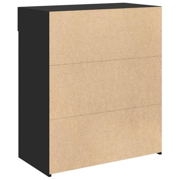 Maison Exclusive - Buffet sort 80x42,5x93 cm ingeniørtræ