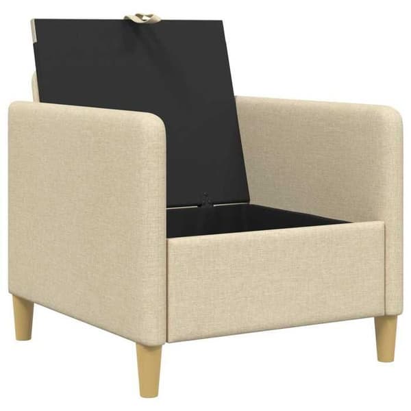 Maison Exclusive - Soffa med förvaring Creme 72 x 78 x 87 cm Polyester