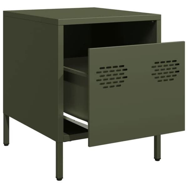 Maison Exclusive - Natborde 2 stk olivengrøn 35x39x43,5 cm stål