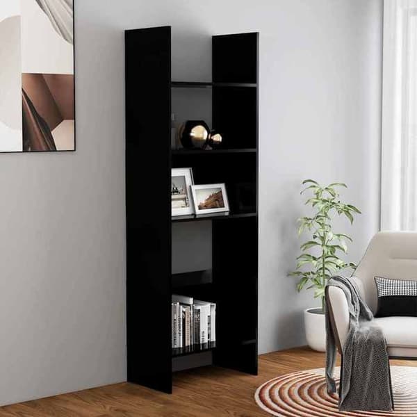 Maison Exclusive - Bibliotek Sort 60x35x180 cm Ingeniørtræ