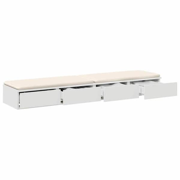 Maison Exclusive - Hvid sengeskuffe 135 x 36,5 x 16,5 cm Ingeniørtræ Vit