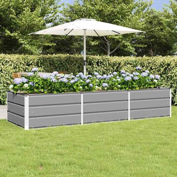 Maison Exclusive - Lys grå plantekasse 240 x 80 x 45 cm Stål