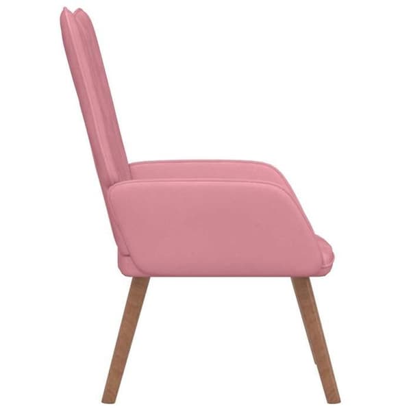 Maison Exclusive - Avkopplingsstol Rosa Sammet Ros