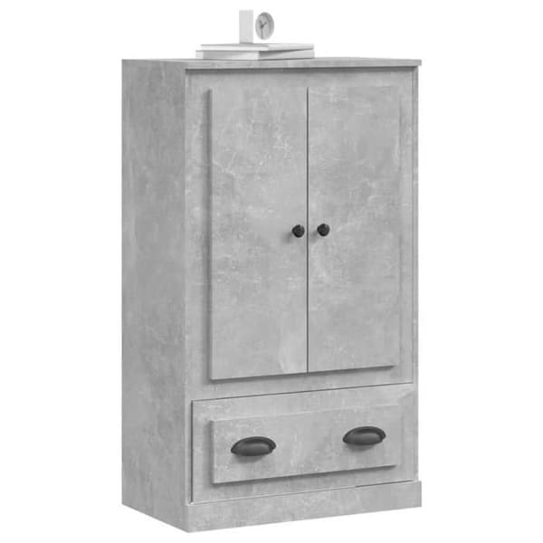 Maison Exclusive - Buffé hög grå betong 60x35,5x103,5 cm ingenjörsträ