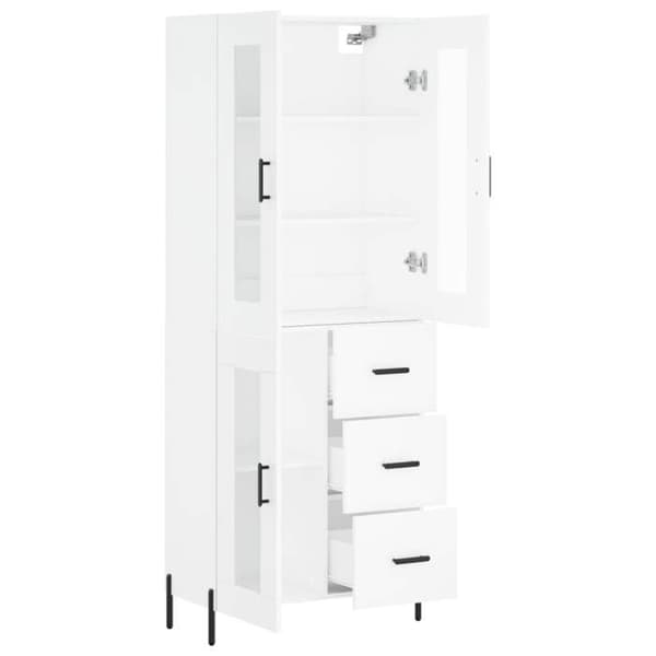 Maison Exclusive - Buffé hög Vit 69,5x34x180 cm Ingenjörsträ