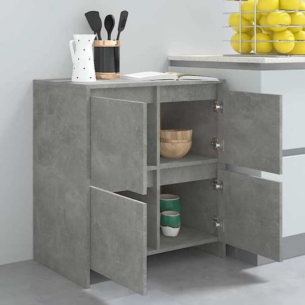 Maison Exclusive - Buffé Grå betong 70x41x75 cm Ingenjörsträ