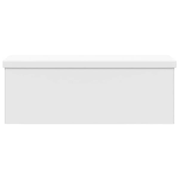Maison Exclusive - Fällbar förvaringsbänk vit PVC