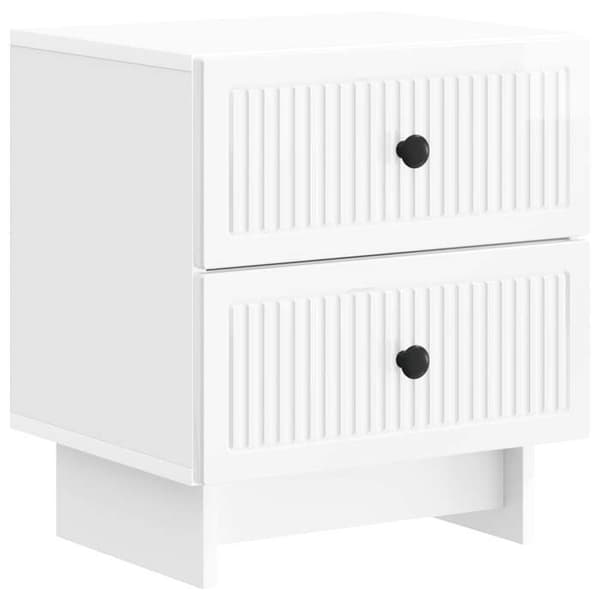 Maison Exclusive - Sängbord 2 st Vit glans 43 x 34,5 x 47,5 cm