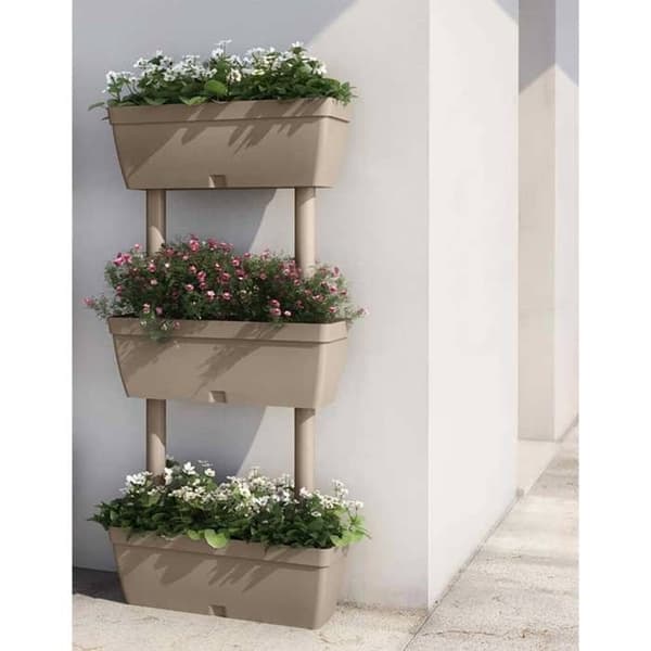 Maison Exclusive - Blomlådor 6 st 100 cm Taupe Mol