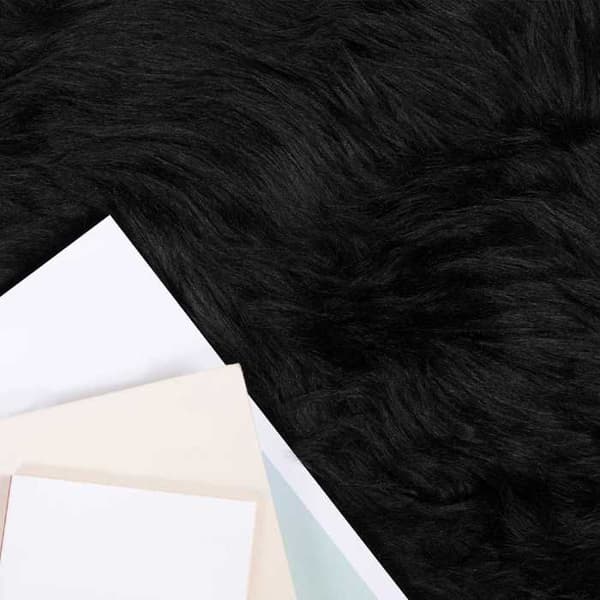 Maison Exclusive - Fusk TAFALLA Matta Svart Ø 160 cm Polyester