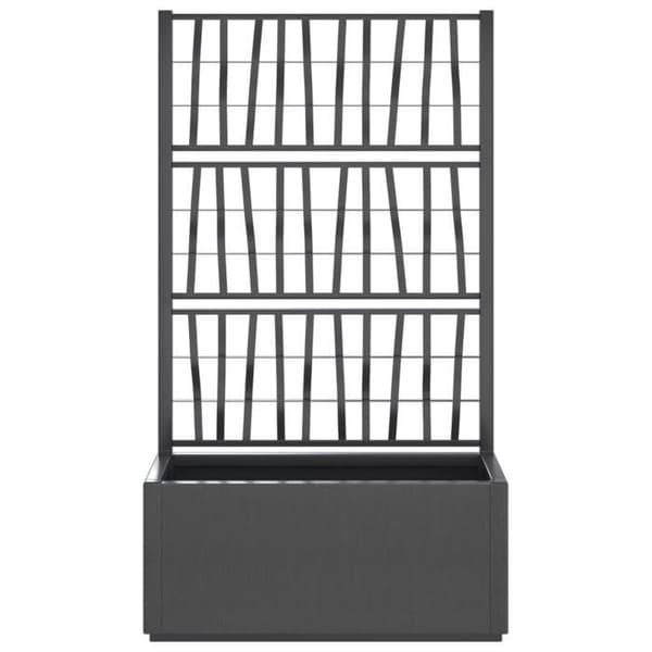 Jardinière - MAISON EXCLUSIVE - Trellisin kanssa - 80x36x140 cm - Polypropeeni (PE) - Tummanharmaa Mörkgrå