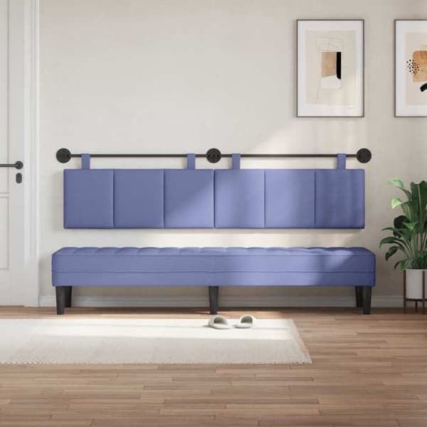 Maison Exclusive - Hängande sänggavel Blå denim Tyg denim blå