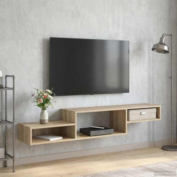 Exklusivt Hem - Väggmonterad TV-möbel Väggmontering Ek Sonoma 150 x 28 x 26 cm