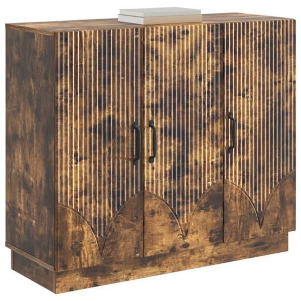 Maison Exclusive - Buffet Røget Eg 89 x 34,5 x 77 cm Ingeniørtræ