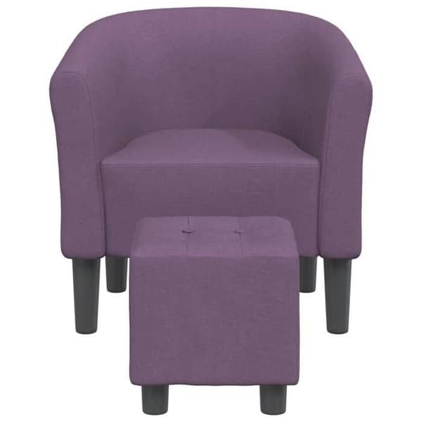 Maison Exclusive - Cabrioletstol med lila tygfotstöd Violett