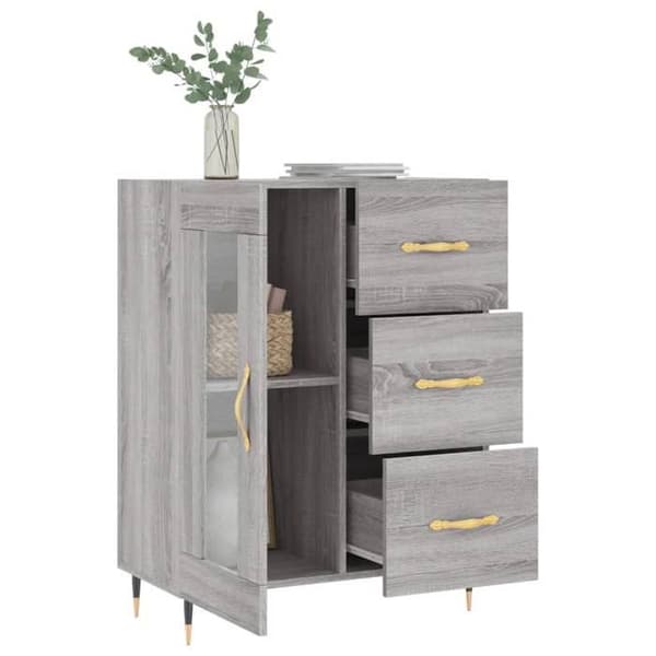 Maison Exclusive - Buffé Sonoma Grå 69,5x34x90 cm Ingenjörsträ