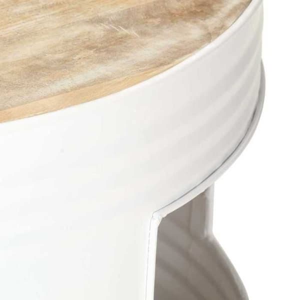 Maison Exclusive - Låg bord Vit 68x68x36 cm Solid mangoträ Vit