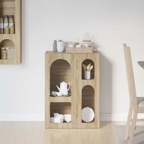 Maison Exclusive - Buffé ELST Ek Sonoma 59 x 35 x 80,5 cm Ingenjörsträ