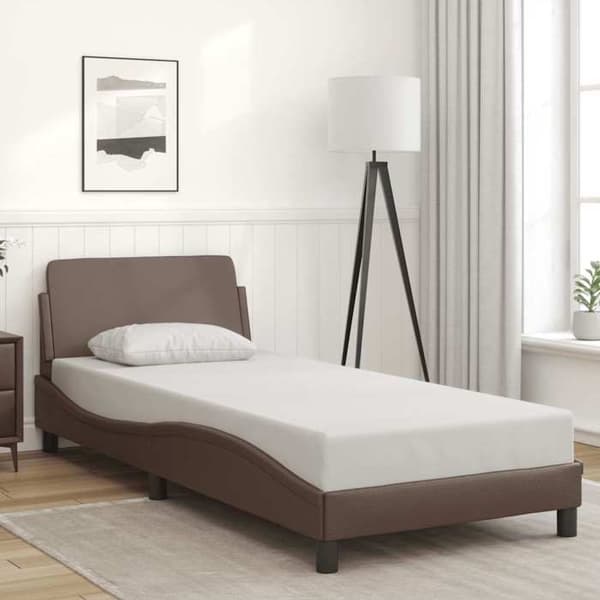Maison Exclusive - Dover sengestel brun 80x200 cm i kunstlæder kastanj