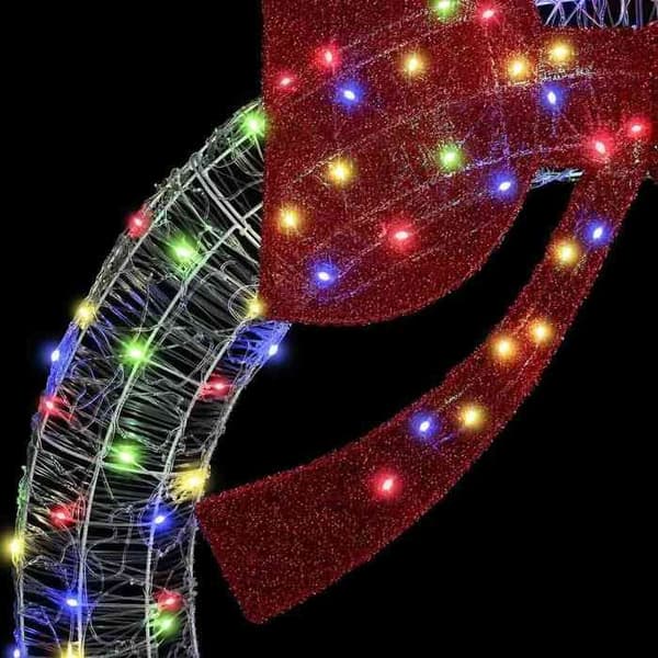 Lysende krone - EKSKLUSIVT HUS - 60 LED - Akryl - Multifarvet - USB (76 cm) Flerfärgad
