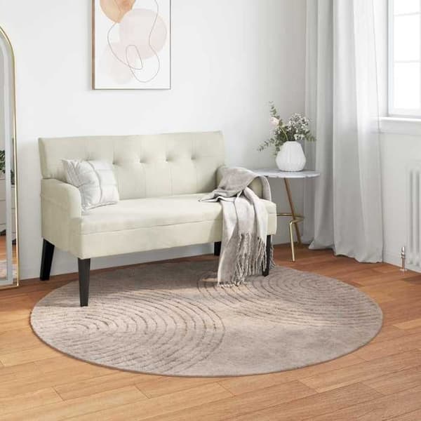 Maison Exclusive - Inomhusmatta GALATI Beige Ø 160 CM Polyester