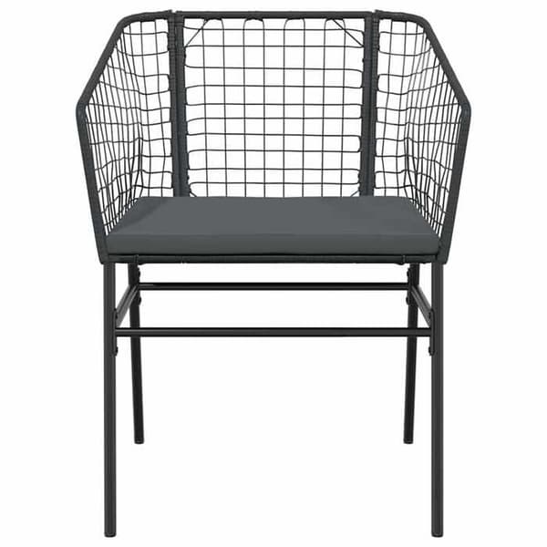 Maison Exclusive - Havemøbler sæt med puder 9 stk sort poly rattan glas