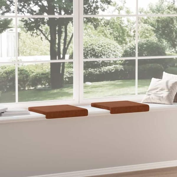 Maison Exclusive - Bænkpude 2 stk Kunstlæder Brun Dybde 35 cm