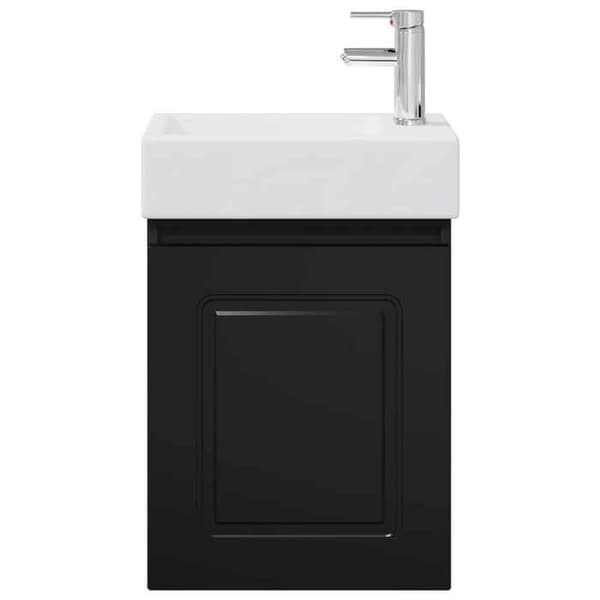 Maison Exclusive - Badeværelsesmøbel med sort vandhane 45,5 x 22,5 x 84 cm