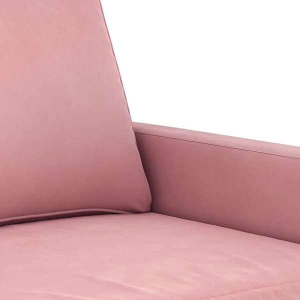 Maison Exclusive - 3-delars soffgrupp med kuddar i rosa sammet