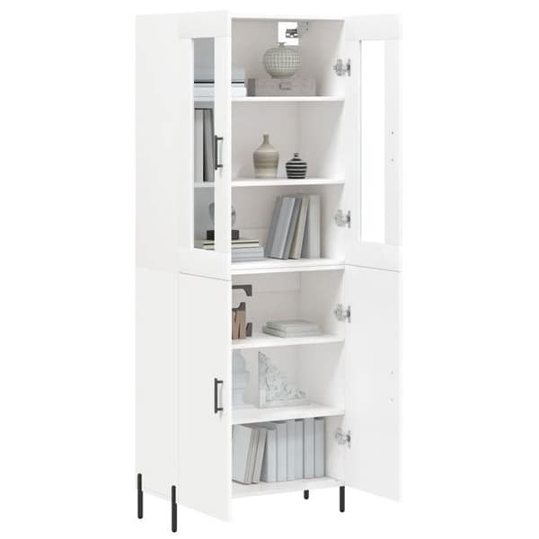 Maison Exclusive - Buffé hög Vit 69,5x34x180 cm Ingenjörsträ