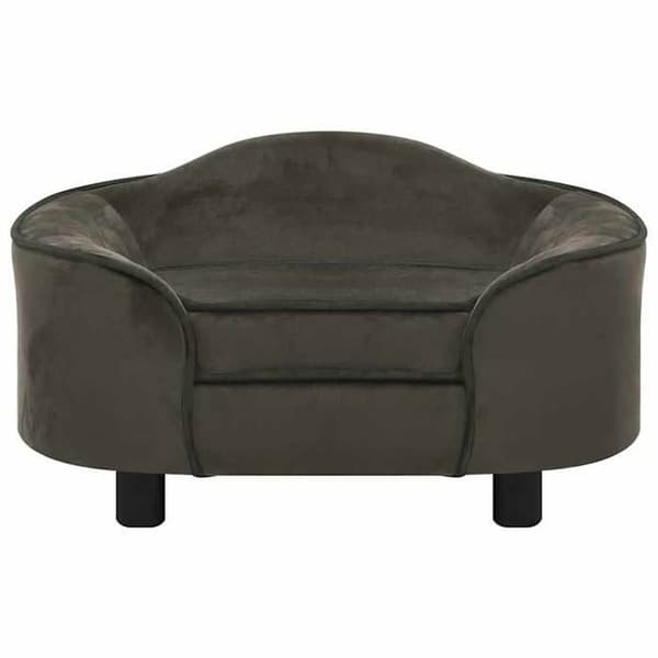 Maison Exclusive - Tummanharmaa koiran sohva 67x47x36 cm Pehmeä mörkgrå